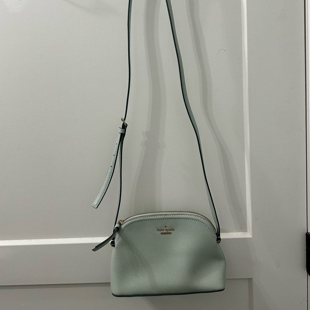 kate spade mint green pebbled leather crossbody